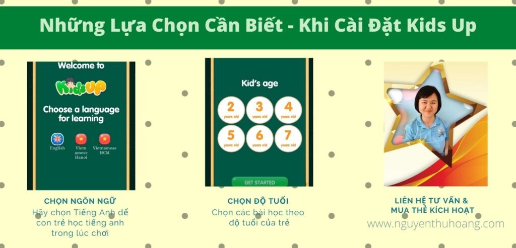 hướng dẫn cài đặt Kids up